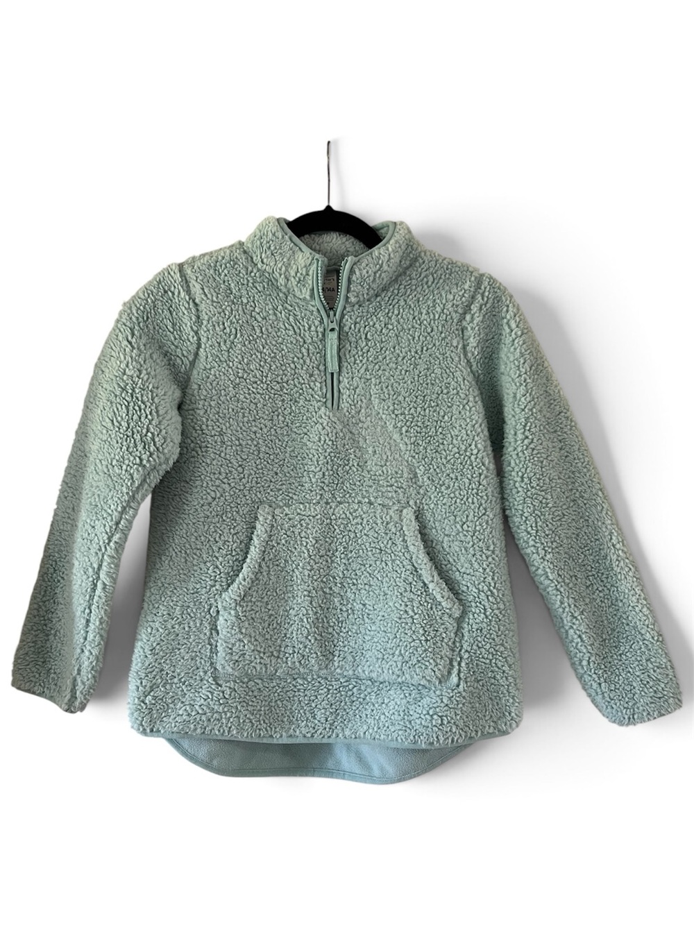 Carters Girls Plush Quarter-Zip Fleece Pullover Jacket - Mint